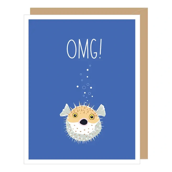 Blowfish Candles Birthday Blowout Card Fun Wishes Lit
